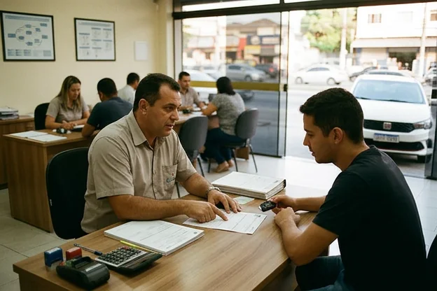 Despachante em Nova Iguaçu auxiliando na transferência de veículo.